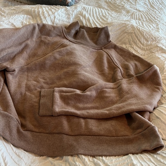 Taupe Mockneck Sweatshirt - Picture 2 of 3